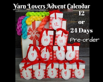 Advent Calendar For the Yarn lover, mini skeins, hand dyed yarn