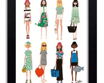 Kate Spade New York - Fashion Illustration Print Fashion Print Fashion Art Fashion Wall Art Fashion Poster Fashion Sketch Art Print