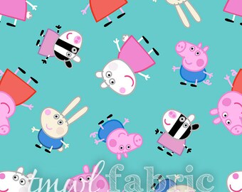Woven Fabric - Nick Jr. Peppa Pig & Friends - Fat Quarter Yard +