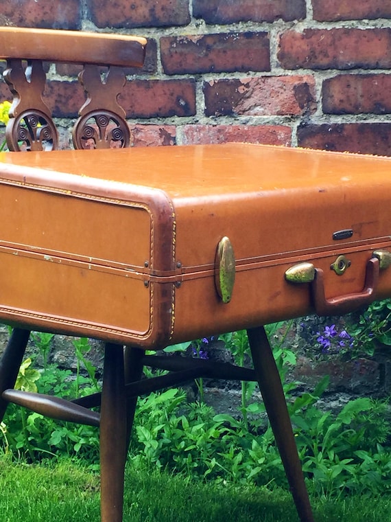 Samsonite Vintage Suitcase | Vintage Luggage | Vintage Home Decor | Vintage Storage Solution | Vintage Tan Cases | Photo Props | Film Prop