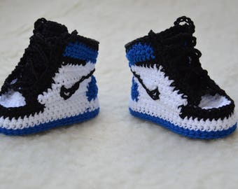 Nike Air Jordan 1 Crochet Baby Booties