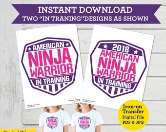 american ninja warrior birthday shirt