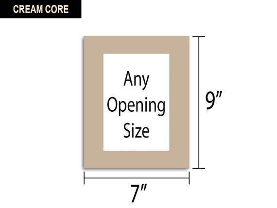 Multiple Colors Any Opening Size 7x9 Photo Mat CREAM