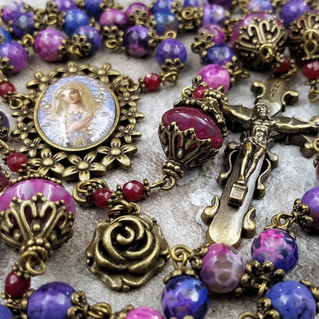 Religious Jewelry and Rosaries with Healing by Blessandhealme