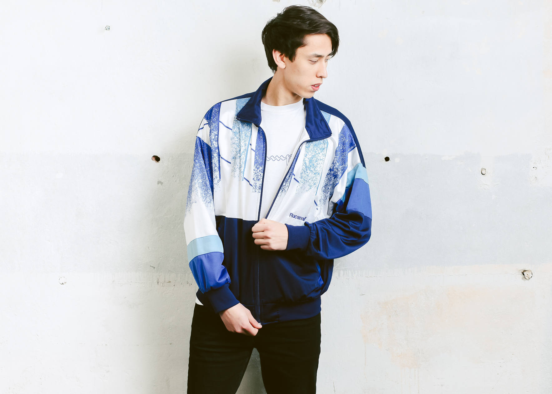 Vintage Mens 90s Jacket Zip Up Track Hipster Rave Streetwear Jogging Wear Size Medium M Vintage Mens 90s Jacket Zip Up Track Hipster Rave Streetwear Jogging Wear Size Medium M
