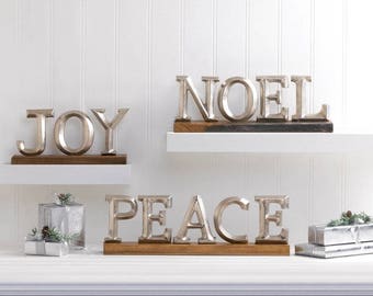 Christmas Block Letter Decor