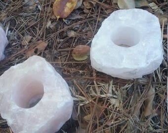 Rose Quartz {tealight holders}