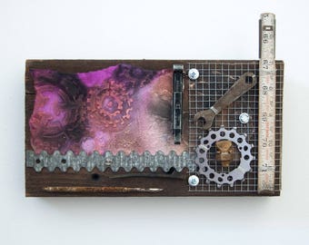 Recycled Assemblage Art - Wood Wall Art - Wood Art