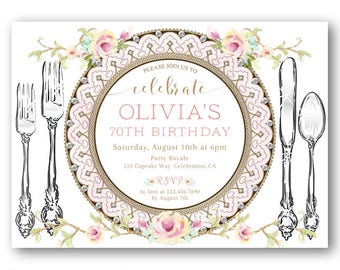 70 Th Birthday Dinner Invitations 7