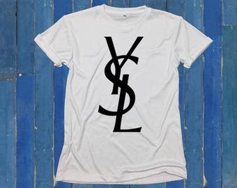 YSL t-shirt white tee T-SHIRT Fashion tee Soft Cotton