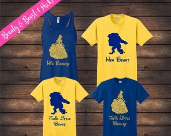 Beauty and Beast Family Shirts | Matching Family Shirts | Disney Shirts | Custom Disney Shirts | Beauty Beast Shirts | Disney Family Shirts