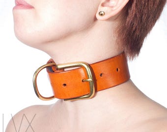 BDSM Collar L1 | bondage collar, submissive collar, slave collar, leather bondage, fetish toys, slave toys, bdsm toys, pet play, mature