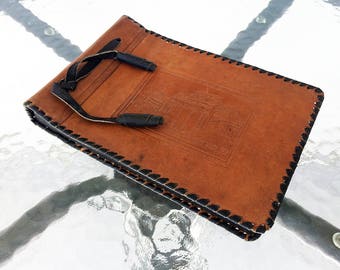 Leather photo album Small memory album Vintage photo Pictures organizer Retro photo album Handmade portfolio Home decor Collectible Gift