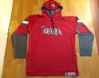 Dada Supreme hoodie, vintage Damani sweatshirt of 90s hip-hop clothing, 1990s hip hop, rap, polyester, gangster clothing, OG, M Medium