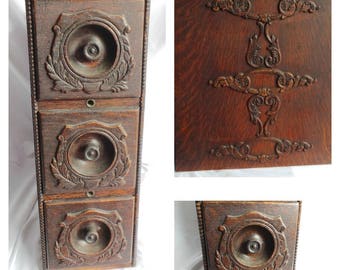 Sewing Machine Drawers, Sewing Drawers, Antique Drawers, 3 Tier Drawers, Drawer Set, Craft Storage, Kitchen Storage, Vintage Storage,