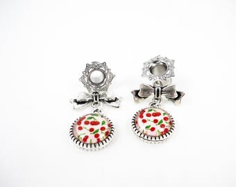 6 mm - Pin plug'up Rockabilly retro cherries