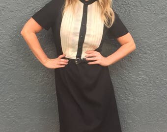 Adorable 1960s Tuxedo Dress