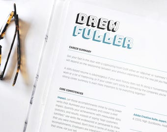 Skills Based Resume Template Instant Download, Minimalist CV, Template for Word, Clean Resume, Creative Professional Resume docx