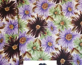 Ankara African Fabric - Purple & Brown Passion