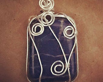 Lapis Lazuli Pendant in Sterling Silver
