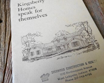 Vintage 1970's House Plan Lay-out Kingsberry Homes 41 Different House Plans