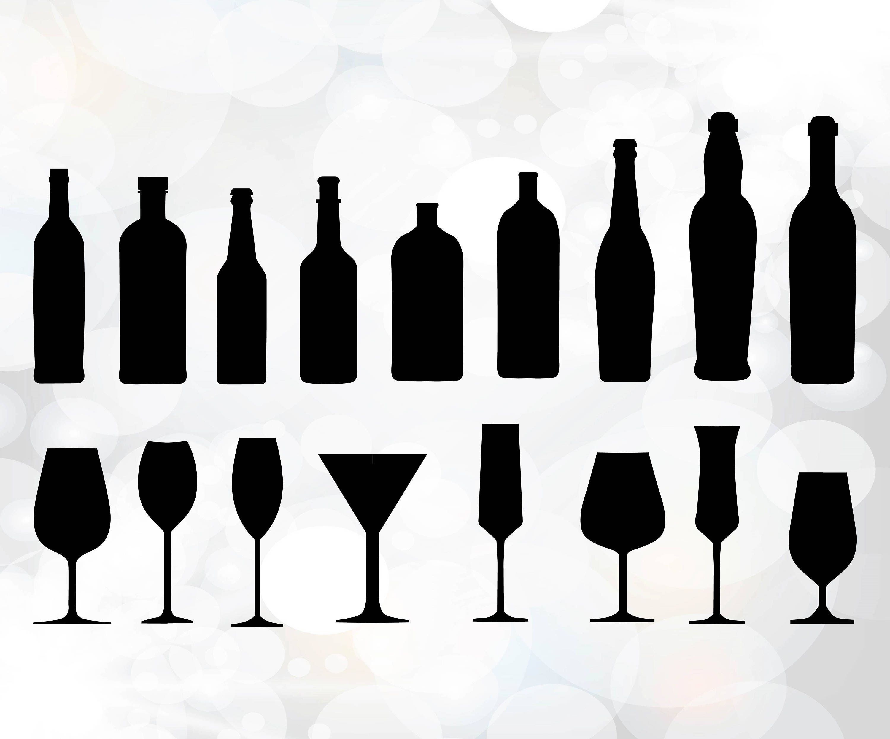 Download Wine SVG File Wine glass and bottle svg cut files Wine