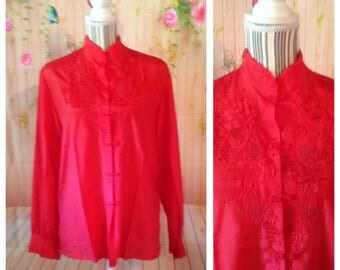 Mary Beth Wrap Blouse Vintage Rose