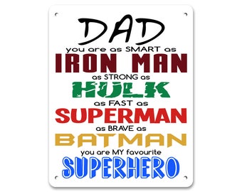 Daddy You Are My Superhero Wood Sign Father's Day Gifts