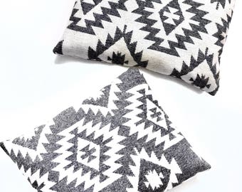 Ikat reversible pillow, decorative pillow, throw pillow, accent pillow