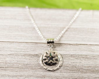 Silver Sand Dollar charm necklace