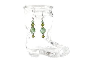 August Birthstone Peridot Sterling Silver Earrings