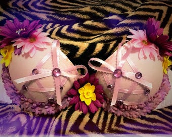 Purple Rapunzel Rave Bra- 34A with push up