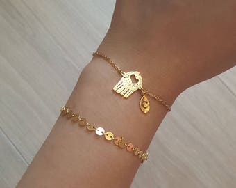Delicate Petite Heart Giraffe Bracelets,Delicate Giraffe Bracelet, Wedding bracelet,Bridesmaid gift,initial bracelet, Layering Bracelet