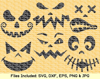 Scary Halloween svg files for cricut silhouette ghost svg pumpkin smiley face jack o lantern svg shirt charm mug decal clipart dxf cut files
