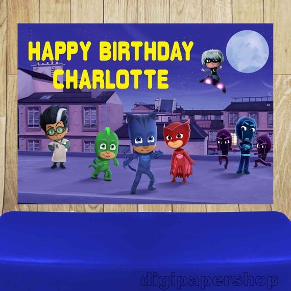 Items similar to Pj masks printable backdrop, party decoration, poster