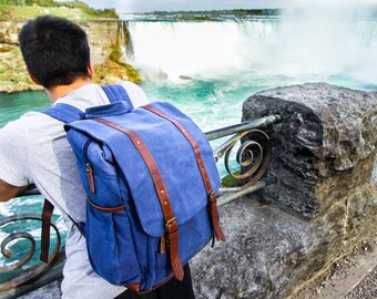 Camera Backpack, Camera Bag, Waxed Backpack