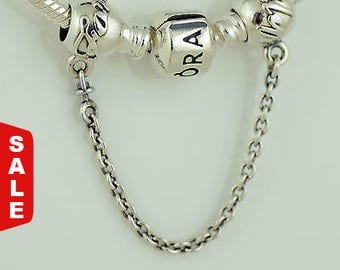 Authentic Pandora Charms Family Ties Bracelet Safety Chain