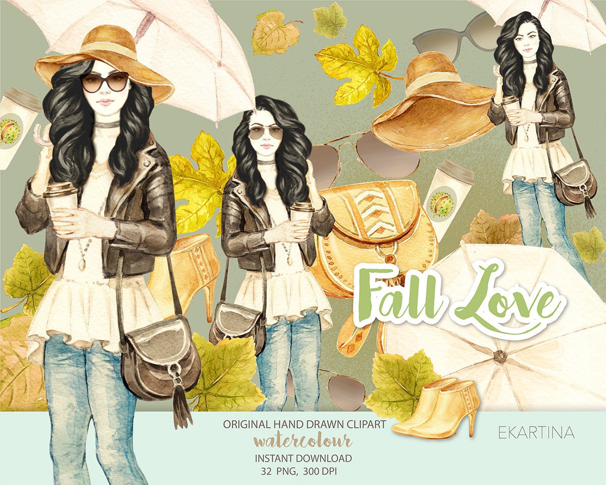 Fall fashion ClipArtdiscountAutumn Clip ArtFall Girl