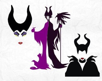 witch horns SVG Clipart Cut Files Silhouette Cameo Svg for Cricut and Vinyl File cutting Digital cuts file DXF Png Pdf Eps vector