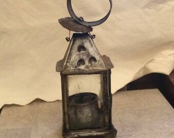 Antique Tin Bulb Oil Lamp primitive Oil Lamp Hanging Collectible Decorative