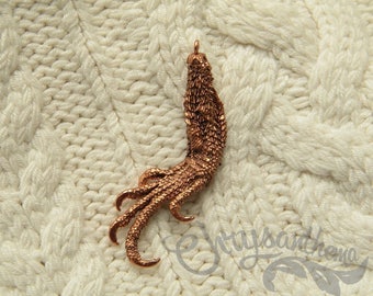 Exclusive copper pendant, Smaug's foot, magic amulet, dragon's paw, dragon, amulet for good luck, boho style.