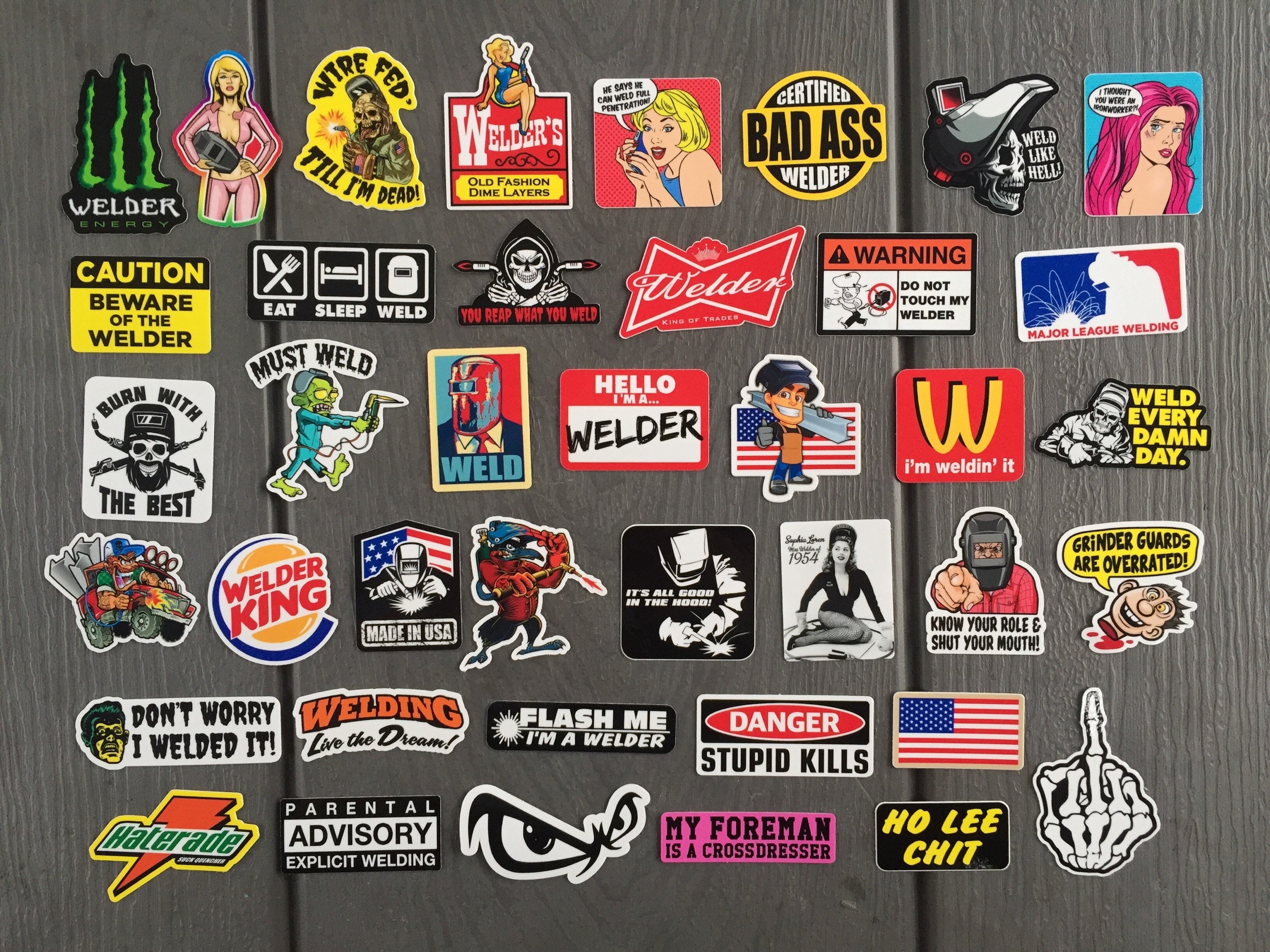 New WELDER Hard Hat Stickers 40 Total Hardhat Sticker And