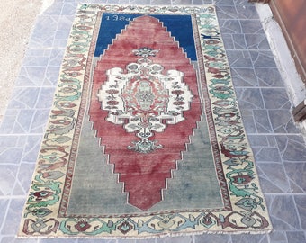 FREE SHIPPING Vintage Turkish Kilim Rug Turkish rug Kilim Rug Turkish kilim rug 5.3 x 3.5 feet B:3