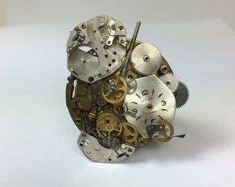 Handmade watch pin, Retro, Steam Punk Style,
