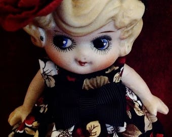 Sweet Little Kewpie Flapper Bisque Doll ~ 6"