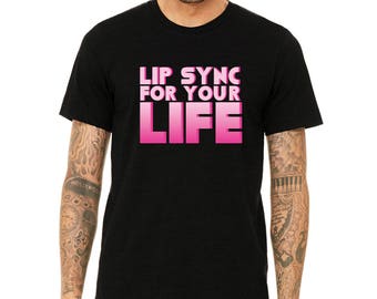 Misky & Stone Lip Sync For Your Life Ru Pauls Drag Race Soft Unisex T-Shirt Tee