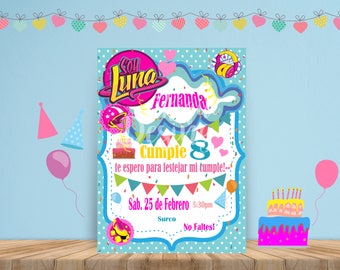 Soy Luna invitacion cumpleaños Chiqui Design 4U,instant download