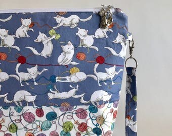 Yarn Cats - Medium sized project bag for Knitting/Crochet