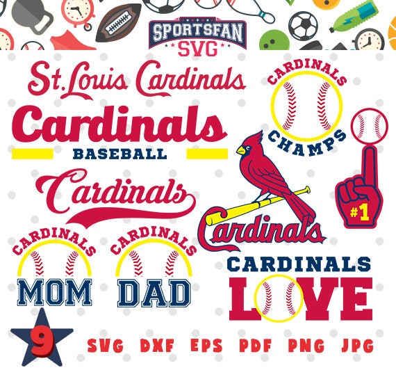 St Louis Cardinals baseball team collection svg svg dxf