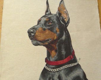 Weaving way doberman jacquard tapestry Panel